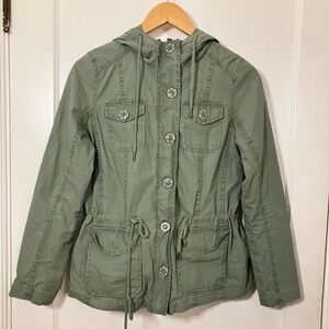 Joujou Women's Green Hooded Barn Jacket